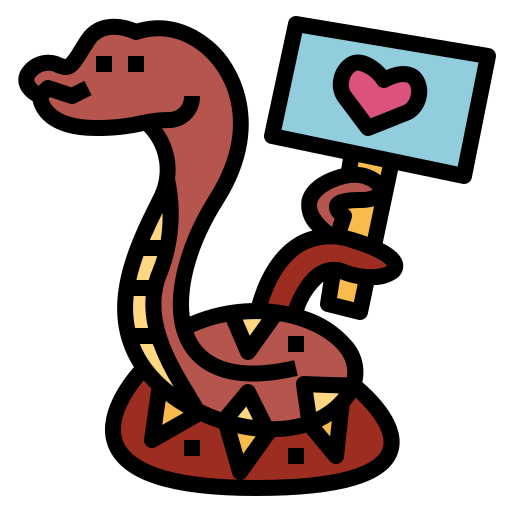 Snake Smalllikeart Lineal Color icon