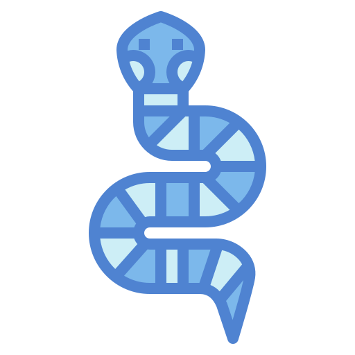 schlange Monochrome Blue icon
