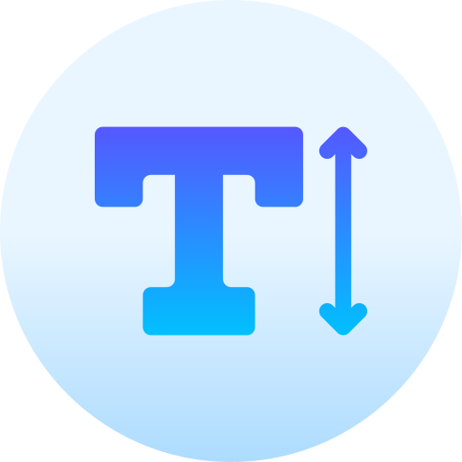 typografia Basic Gradient Circular ikona