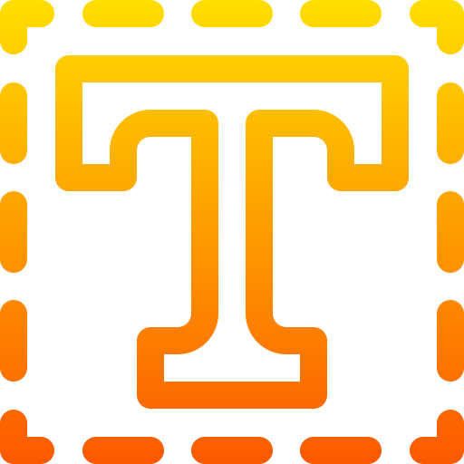typografia Basic Gradient Lineal color ikona