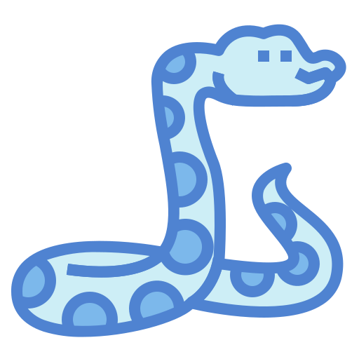 serpiente Monochrome Blue icono