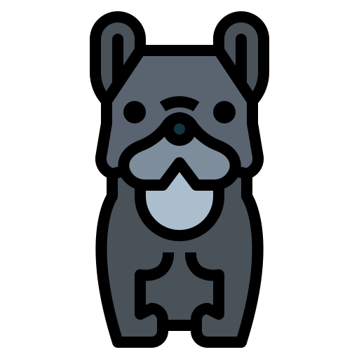 französische bulldogge Smalllikeart Lineal Color icon