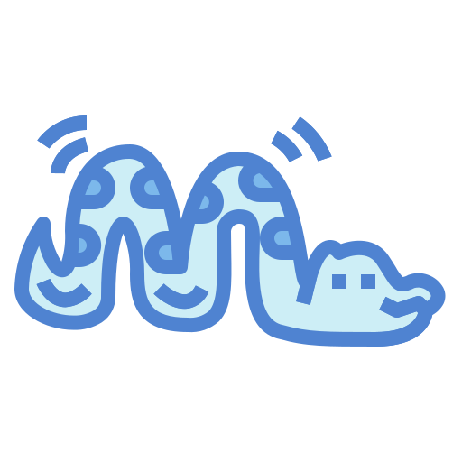 뱀 Monochrome Blue icon