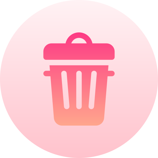 poubelle Basic Gradient Circular Icône
