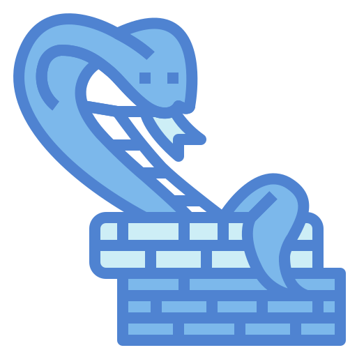 Snake Monochrome Blue icon
