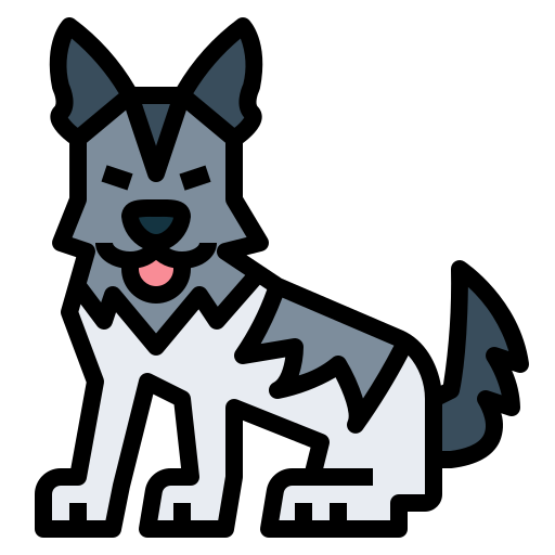 sibirischer husky Smalllikeart Lineal Color icon