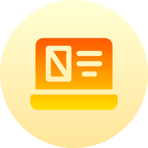 노트북 Basic Gradient Circular icon