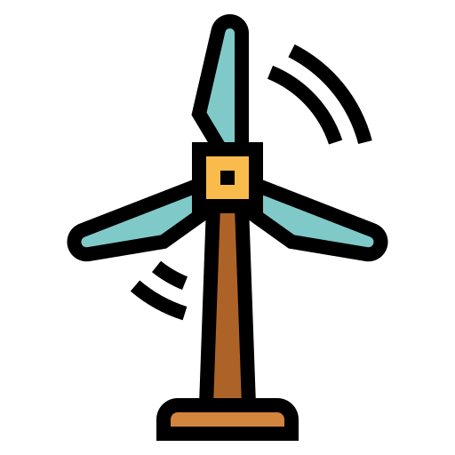 Wind turbine Smalllikeart Lineal Color icon