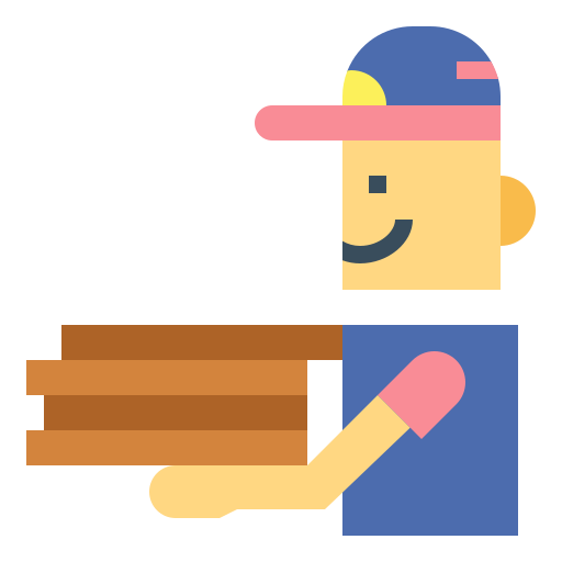 Delivery man Smalllikeart Flat icon