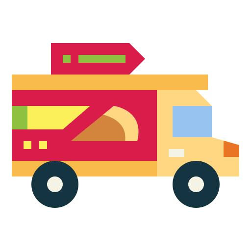 Пицца грузовик Smalllikeart Flat иконка