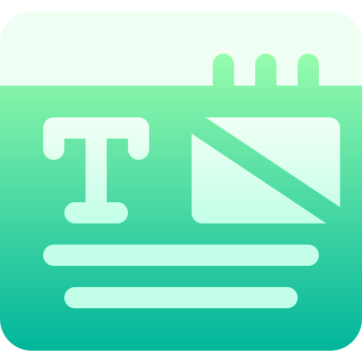 testo Basic Gradient Gradient icona