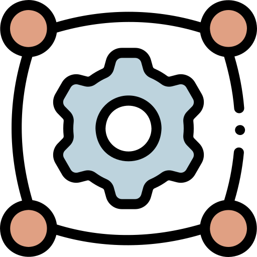 Gear Detailed Rounded Lineal color icon