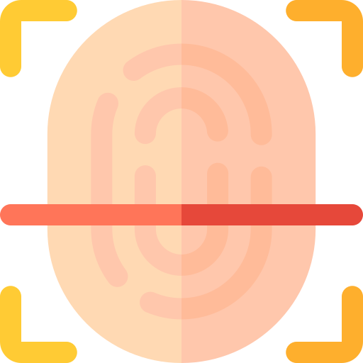 impronta digitale Basic Rounded Flat icona