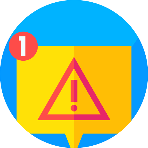 ostrzeżenie Geometric Flat Circular Flat ikona