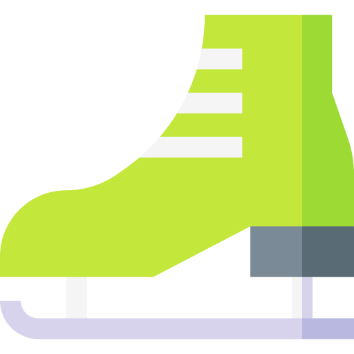 schaatsen Basic Straight Flat icoon
