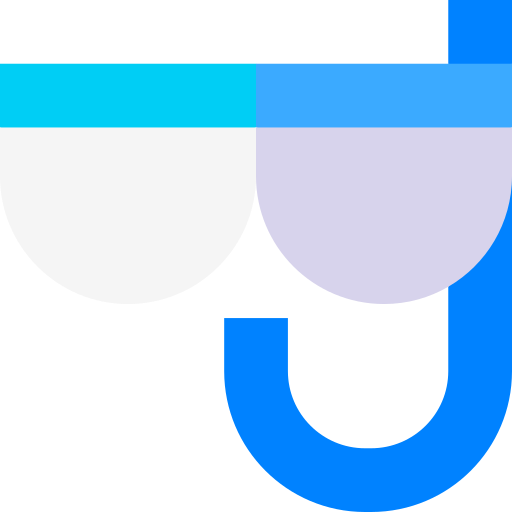 okulary do nurkowania Basic Straight Flat ikona