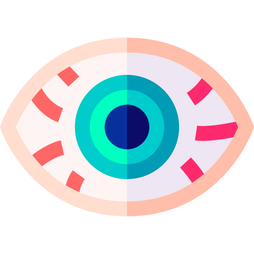 occhi rossi Basic Straight Flat icona