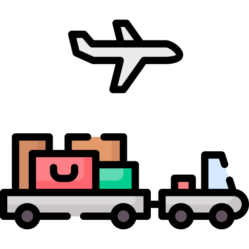 Baggage truck Special Lineal color icon