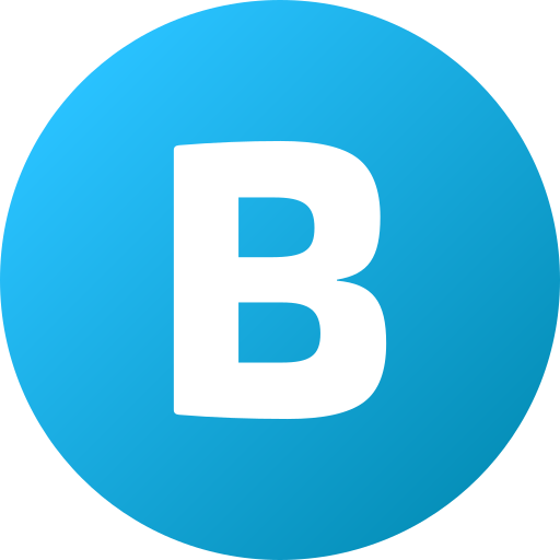 lettera b Generic Flat Gradient icona