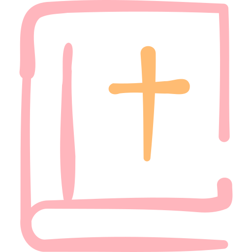 bijbel Basic Hand Drawn Color icoon