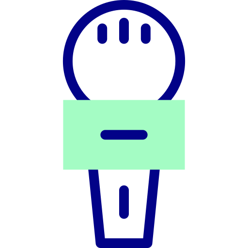 Microphone Detailed Mixed Lineal color icon