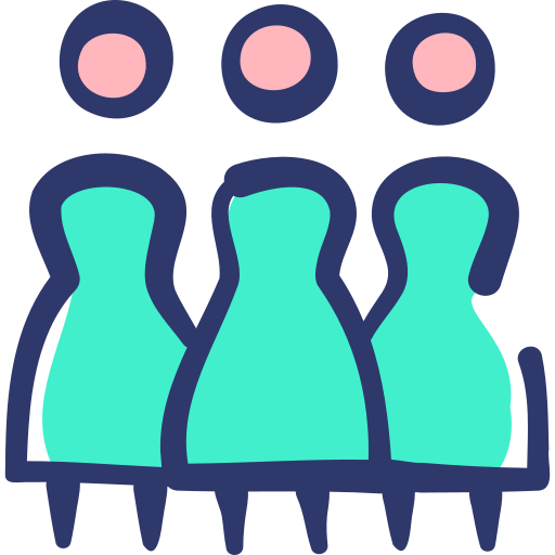 damas de honor Basic Hand Drawn Lineal Color icono