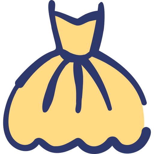 sukienka Basic Hand Drawn Lineal Color ikona