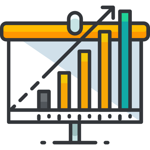 Bar chart Roundicons Premium Lineal Color icon