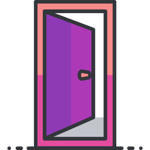 drzwi Roundicons Premium Lineal Color ikona