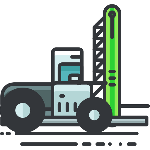 Forklift Roundicons Premium Lineal Color icon