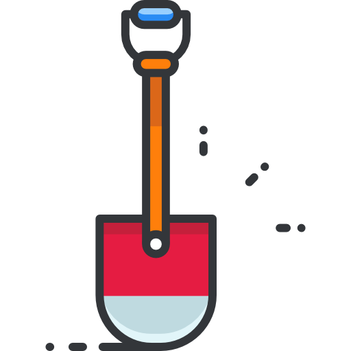 Shovel Roundicons Premium Lineal Color icon