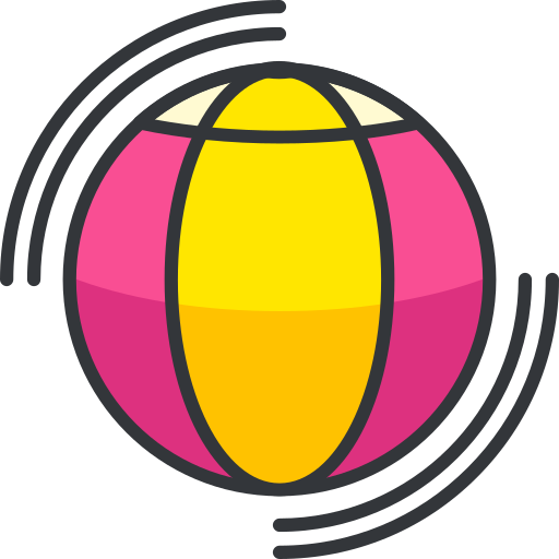 Beach ball Roundicons Premium Lineal Color icon