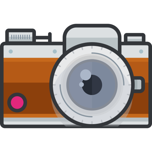 fotocamera Roundicons Premium Lineal Color icona