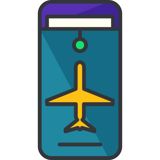 Plane ticket Roundicons Premium Lineal Color icon