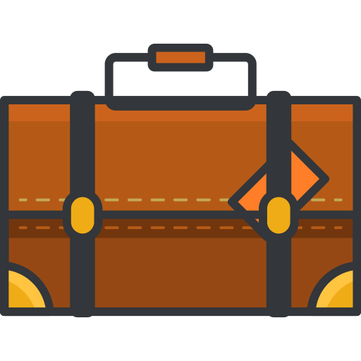 Suitcase Roundicons Premium Lineal Color icon