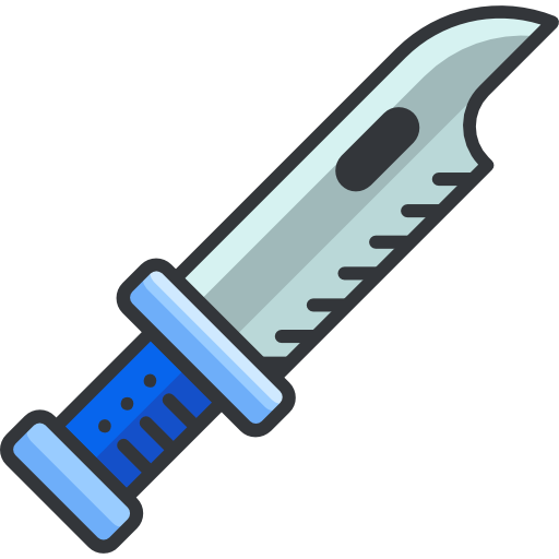 cuchillo Roundicons Premium Lineal Color icono