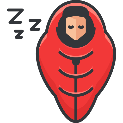 bolsa de dormir Roundicons Premium Lineal Color icono