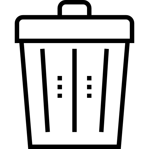 basura Detailed Straight Lineal icono