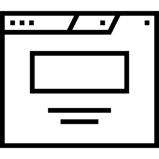 브라우저 Detailed Straight Lineal icon