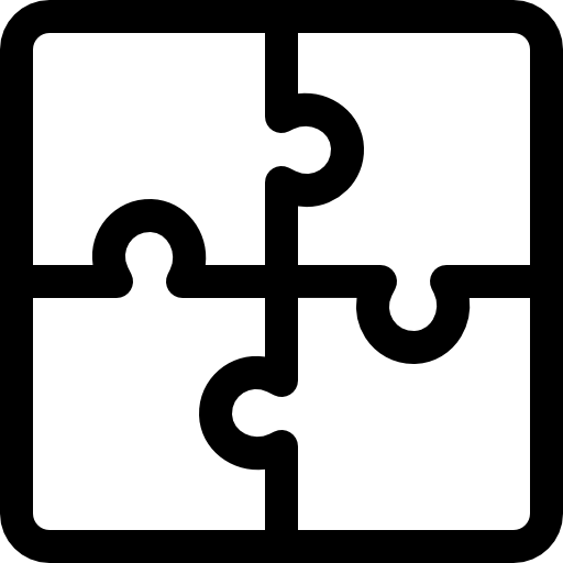 rompecabezas Basic Rounded Lineal icono