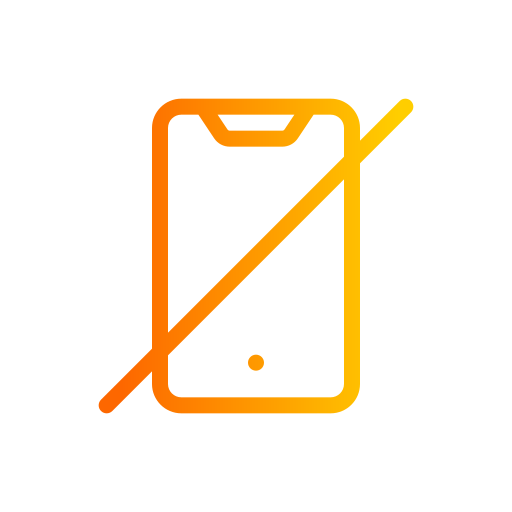 No mobile phone Generic Gradient icon
