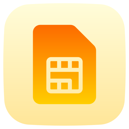 sim 카드 Generic Flat Gradient icon