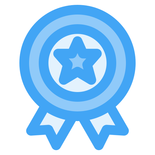 medalla estrella Generic Blue icono