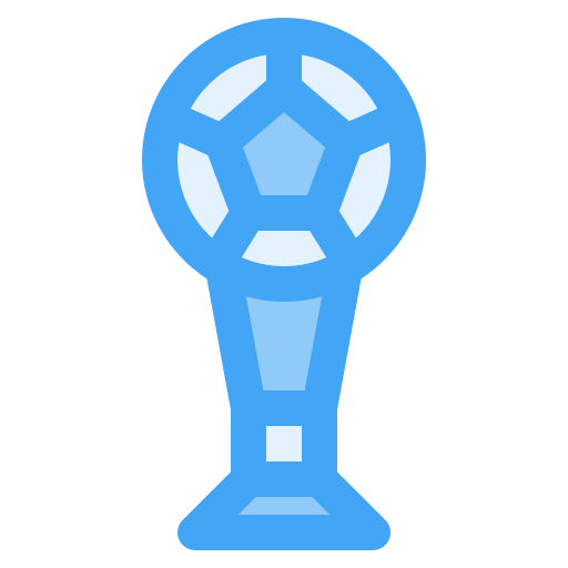 copa de fútbol Generic Blue icono