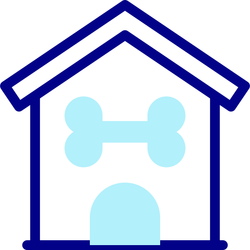 casa de perro Detailed Mixed Lineal color icono