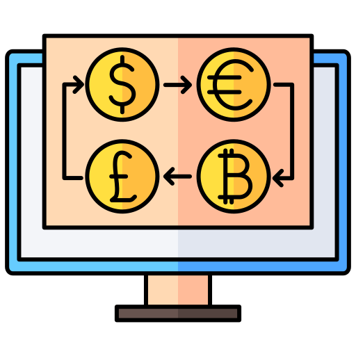 Exchange Generic Thin Outline Color icon