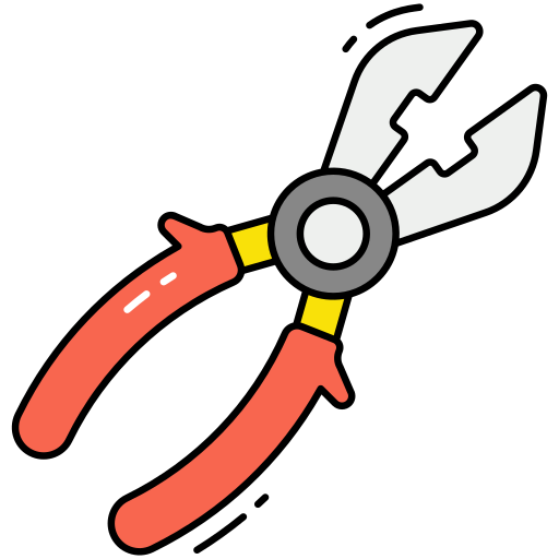 Plier Generic Thin Outline Color icon