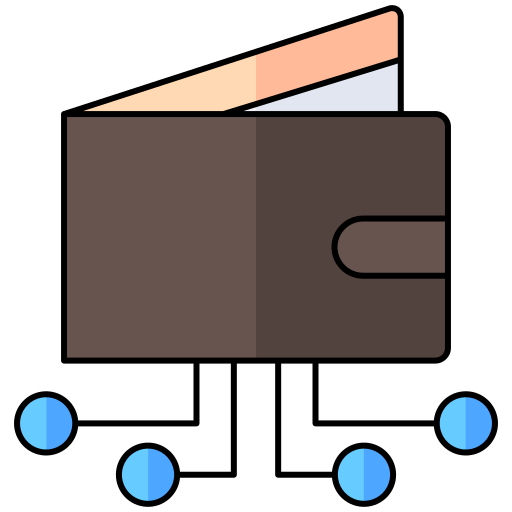 Цифровой кошелек Generic Thin Outline Color иконка