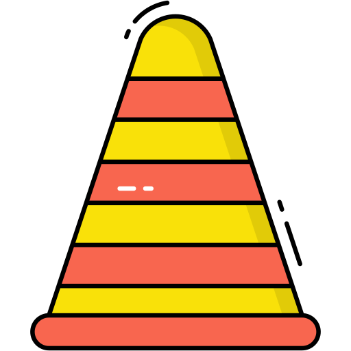 cone de tráfego Generic Thin Outline Color Ícone