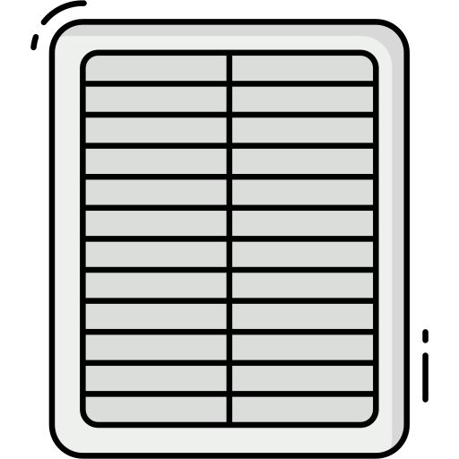 filtr powietrza Generic Thin Outline Color ikona